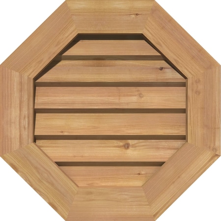 Octagonal Gable Vnt Non-Functional Western Red Cedar Gable Vnt W/Decorative Face Frame, 36W X 36H